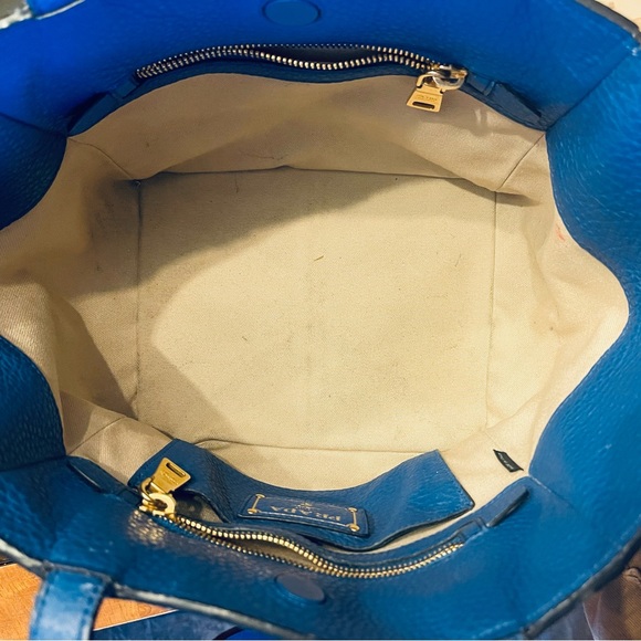 Prada Vitello Daino Open Tote Mini in Blue - Picture 11 of 11